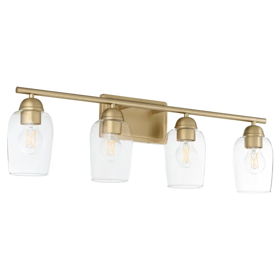 Wallinger 4-Light Vanity in Aged Brass - Image 1