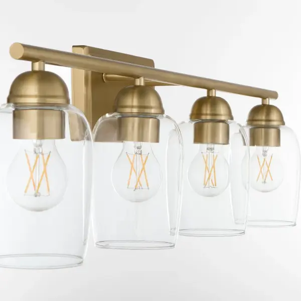 Wallinger 4-Light Vanity in Aged Brass - Image 3