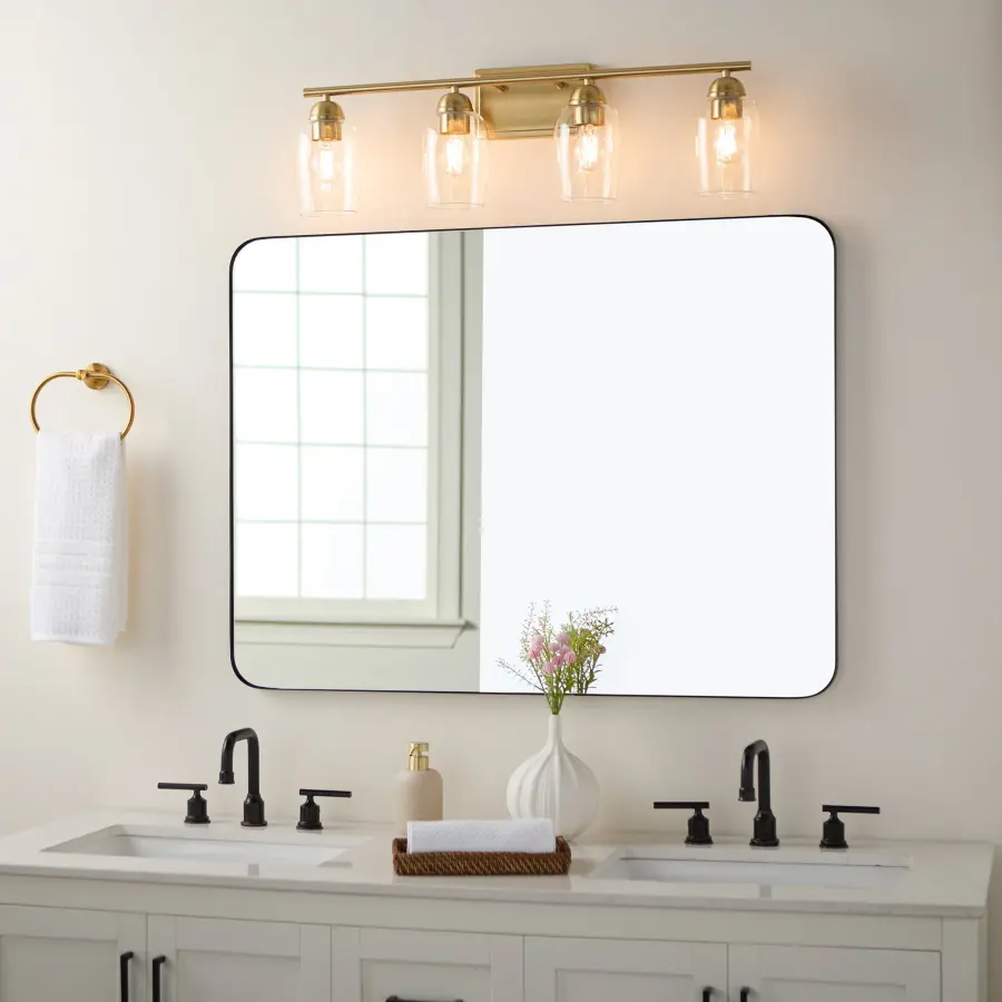Wallinger 4-Light Vanity in Aged Brass - Image 5