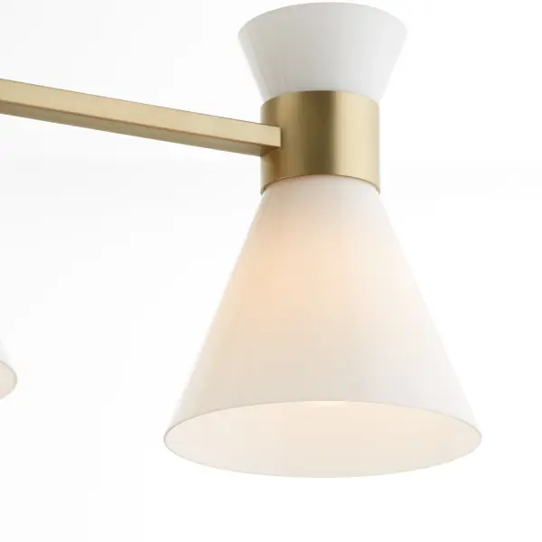 Beldar 1-Light Opal Wall Sconce in Aged Brass - Image 4