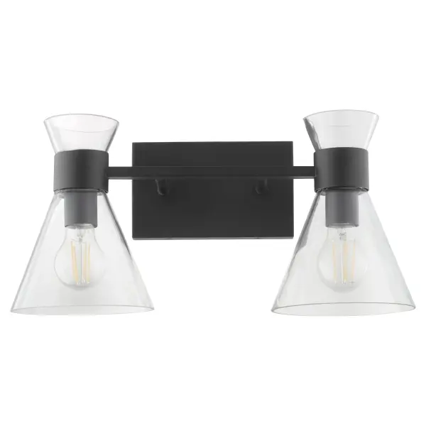 Beldar 2-Light Vanity in Matte Black - Image 1