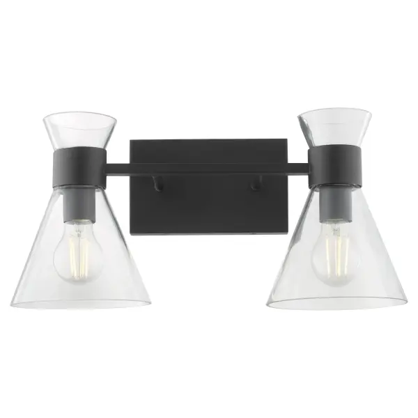Beldar 2-Light Vanity in Matte Black - Image 2