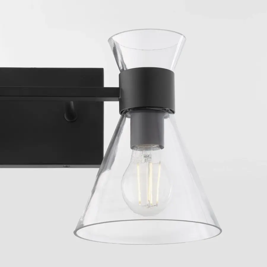 Beldar 2-Light Vanity in Matte Black - Image 4