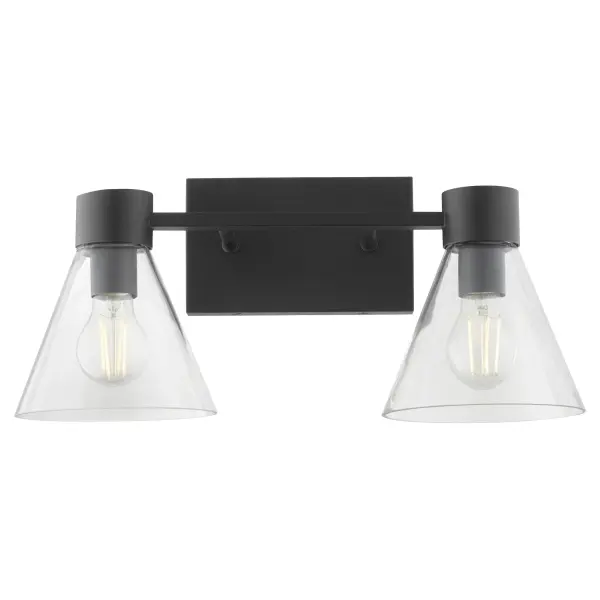 Beldar 2-Light Vanity in Matte Black - Image 6