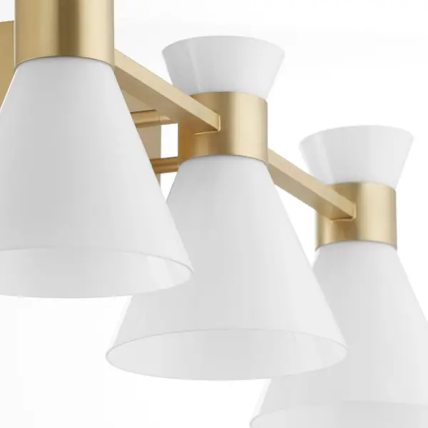 Beldar 3-Light Opal Vanity in Aged Brass - Image 4