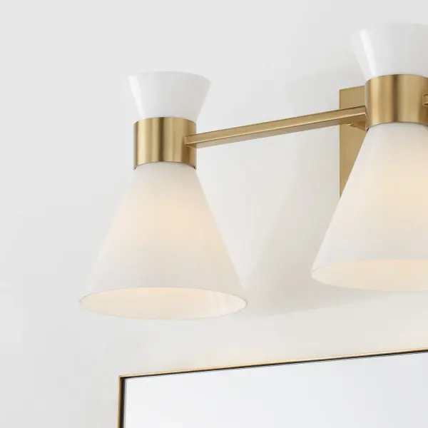Beldar 3-Light Opal Vanity in Aged Brass - Image 10