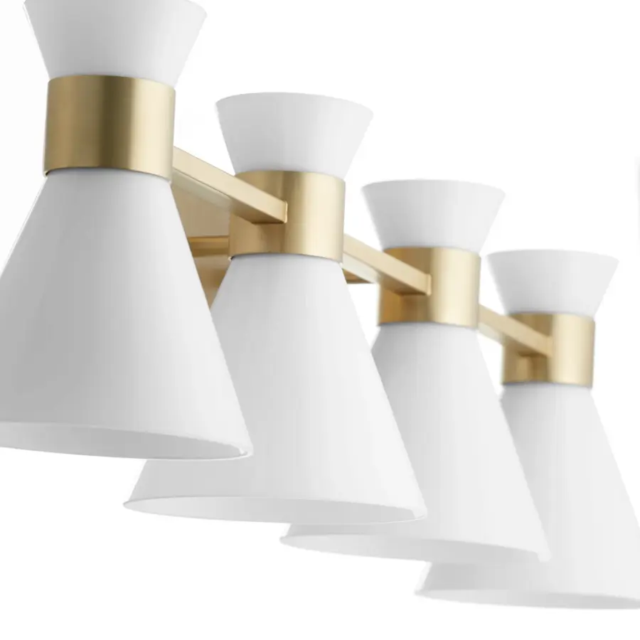 Beldar 4-Light Opal Vanity in Aged Brass - Image 3