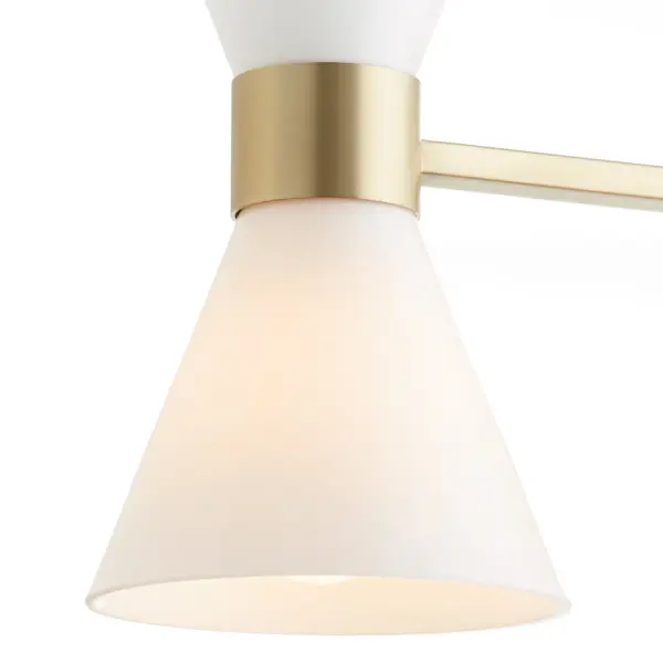 Beldar 4-Light Opal Vanity in Aged Brass - Image 4