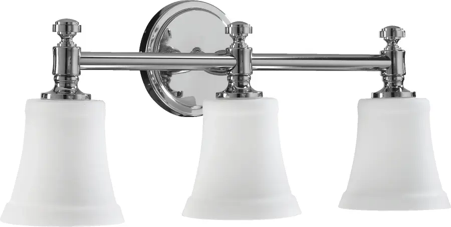 Rossington 3-Light Transitional Vanity in Chrome