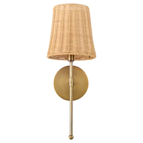 Fairview 1-Light Wall Sconce in Brushed Brass - Image 1