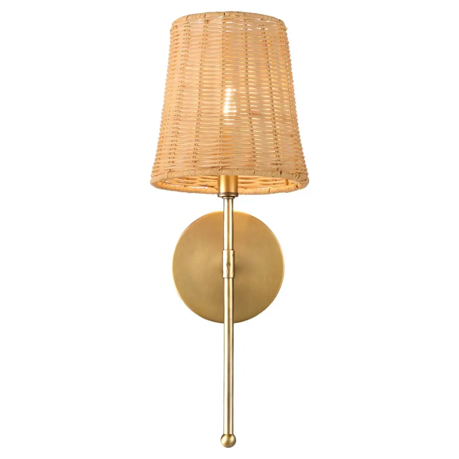 Fairview 1-Light Wall Sconce in Brushed Brass - Image 2