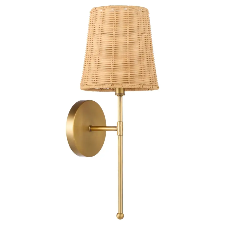 Fairview 1-Light Wall Sconce in Brushed Brass - Image 4