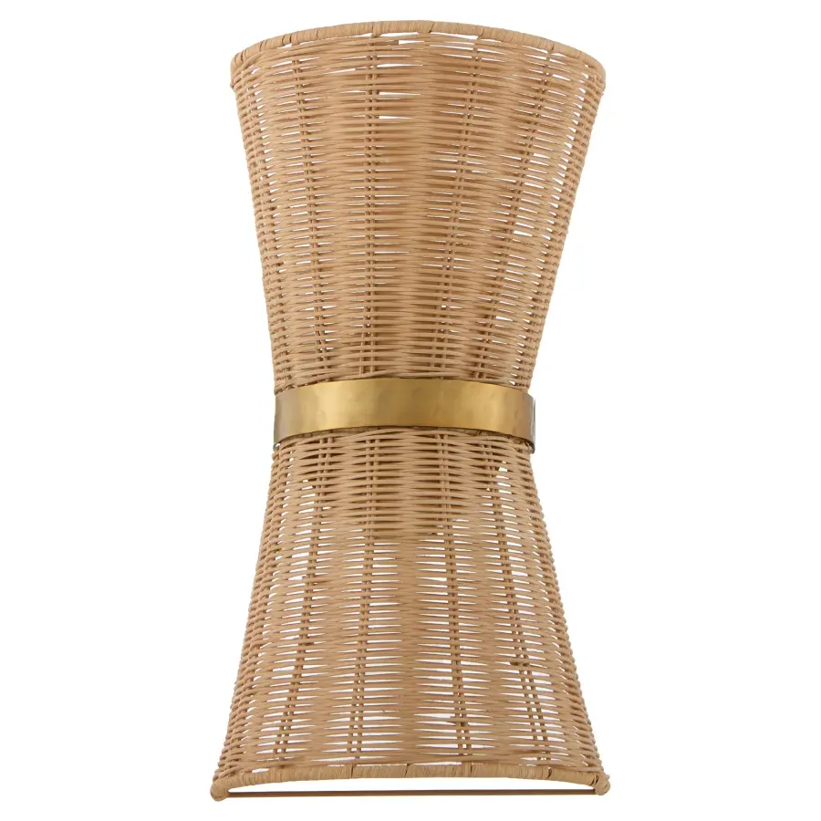 Fairview 2-Light Wall Sconce in Brushed Brass - Image 1