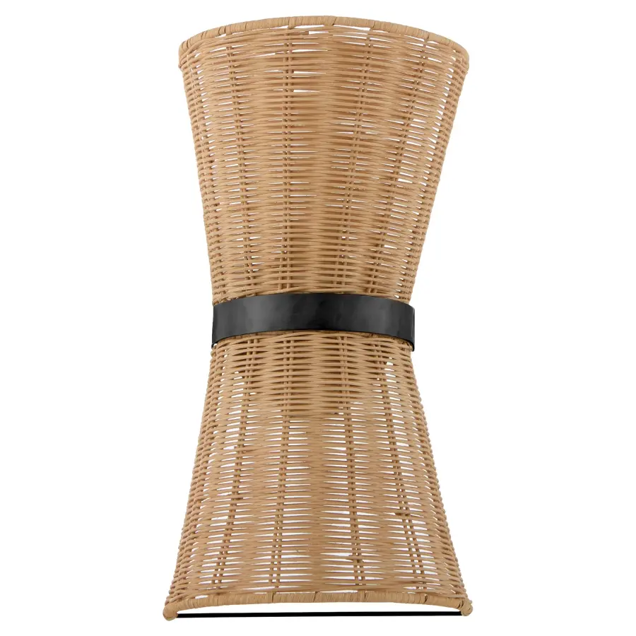 Fairview 2-Light Wall Sconce in Matte Black - Image 1