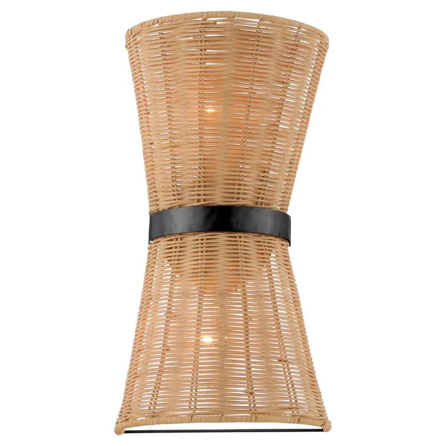 Fairview 2-Light Wall Sconce in Matte Black - Image 2