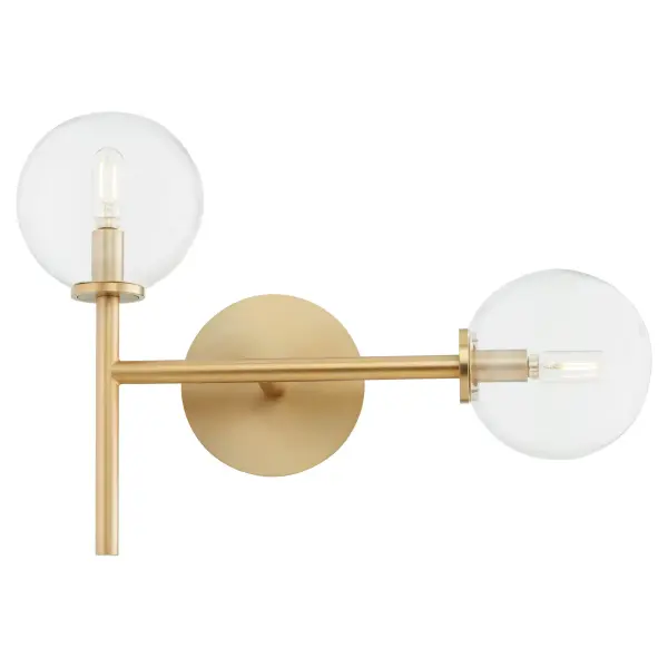 Rovi 2-Light Wall Sconce in Aged Brass - Image 4