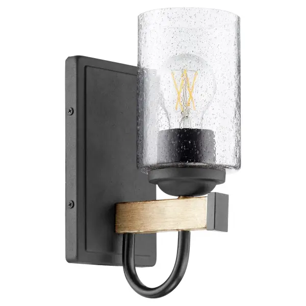 Pepper Glass 1-Light Wall Sconce in Noir - Image 1