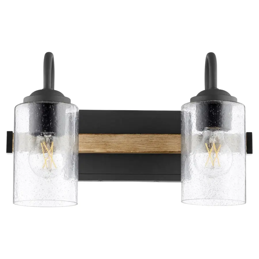 Pepper Glass 2-Light Vanity in Noir - Image 1