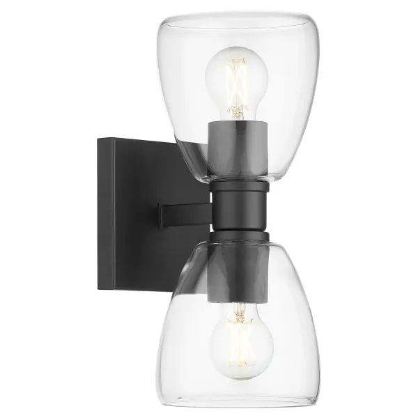 Relo 2-Light Wall Sconce in Matte Black - Image 2