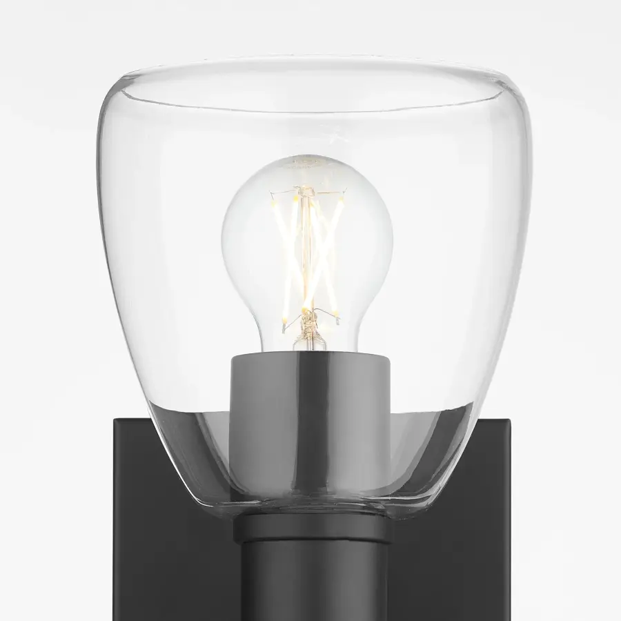 Relo 2-Light Wall Sconce in Matte Black - Image 3