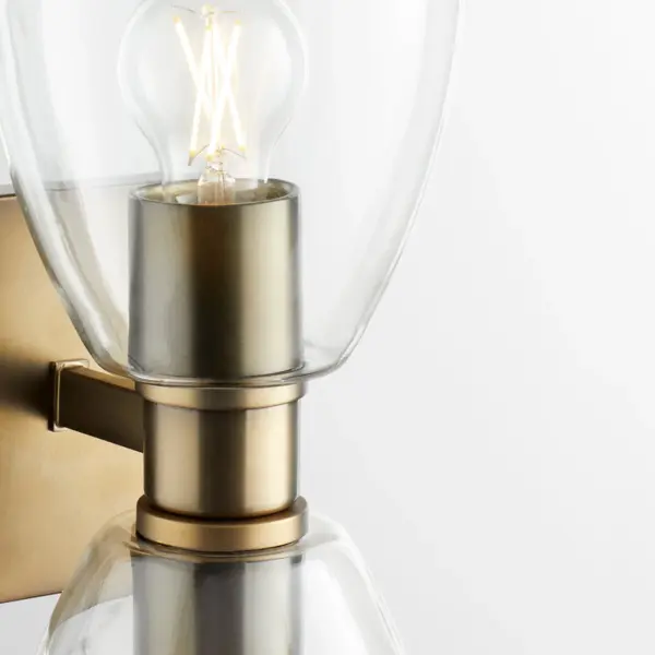 Relo 2-Light Wall Sconce in Dark Brass - Image 3