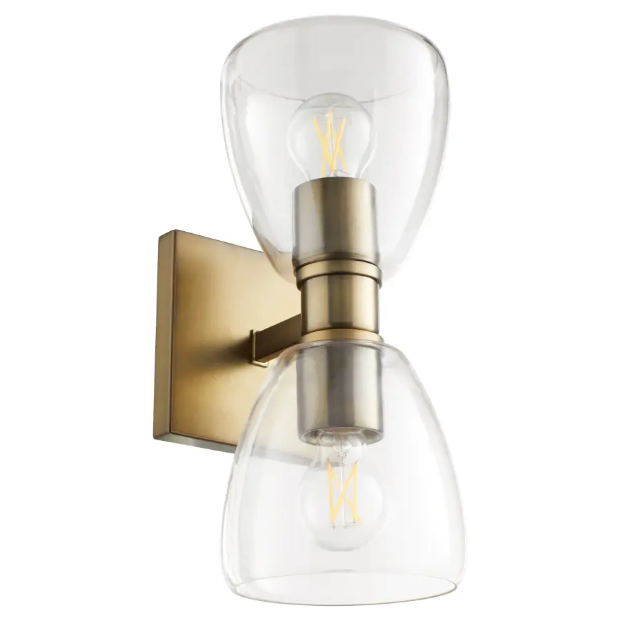 Relo 2-Light Wall Sconce in Dark Brass - Image 4