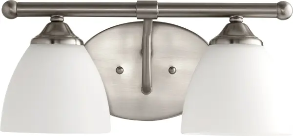 Brooks 2-Light Transitional Vanity in Satin Nickel