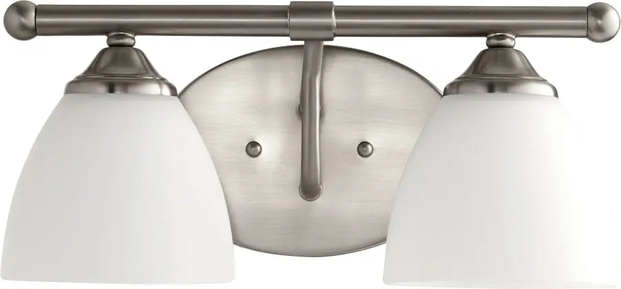 Brooks 2-Light Transitional Vanity in Satin Nickel