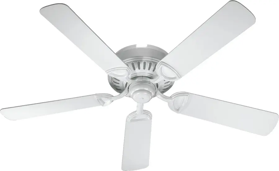 Classic White Hugger Fan Perfect for Low Ceilings