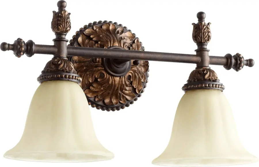 Rio Salado 2-Light Vanity Light in Toasted Sienna with Mystic Silver