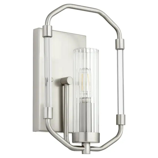 Citadel 1 Light Modern and Contemporary Satin Nickel Wall Sconce
