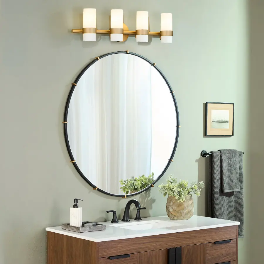 Sojourn 4-Light Vanity in Brushed Brass - Image 7