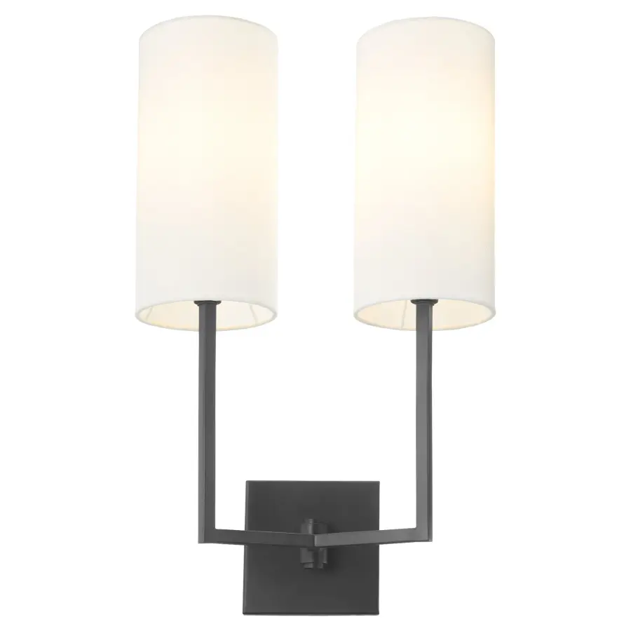 Merrick 2-Light Wall Sconce in Matte Black - Image 2
