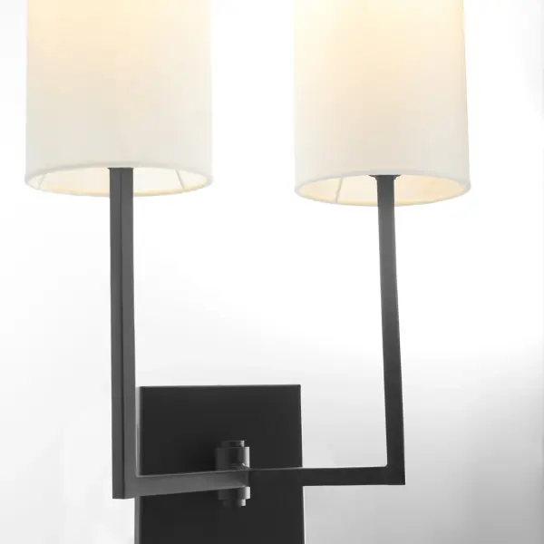 Merrick 2-Light Wall Sconce in Matte Black - Image 4