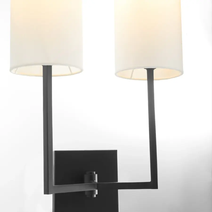 Merrick 2-Light Wall Sconce in Matte Black - Image 4