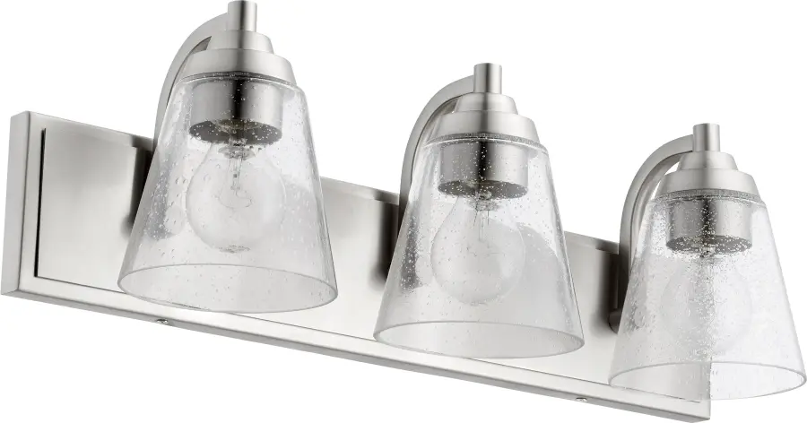 3-Light Transitional Vanity in Satin Nickel - Image 1