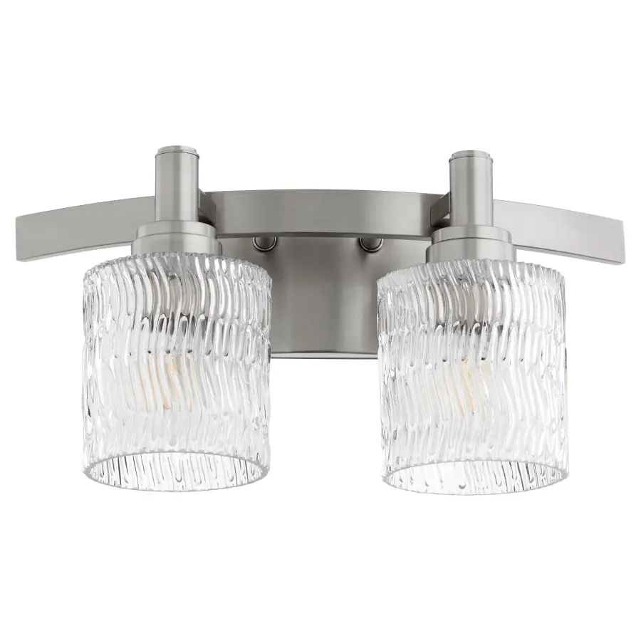 Stadium 2-Light Satin Nickel Vanity Light - Image 1