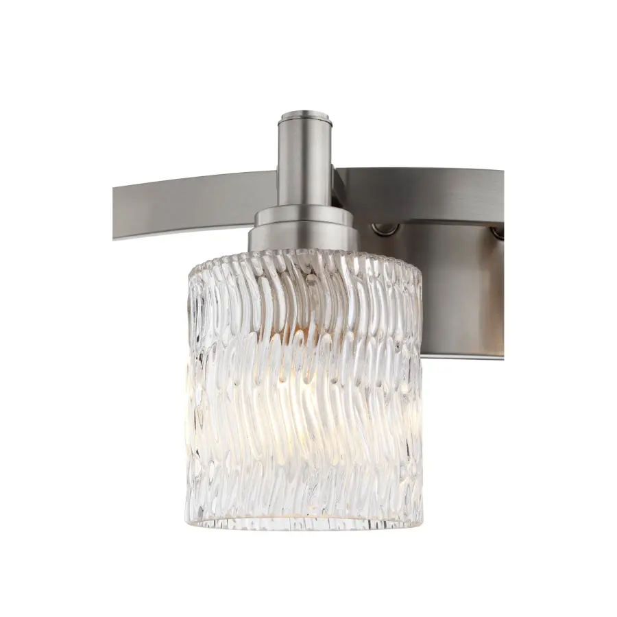 Stadium 2-Light Satin Nickel Vanity Light - Image 2
