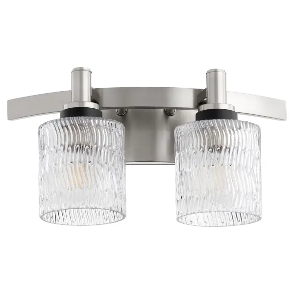 Stadium 2-Light Satin Nickel Vanity Light - Image 3