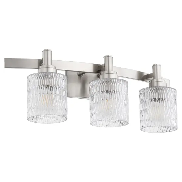 Stadium 3-Light Satin Nickel Vanity Light - Image 1