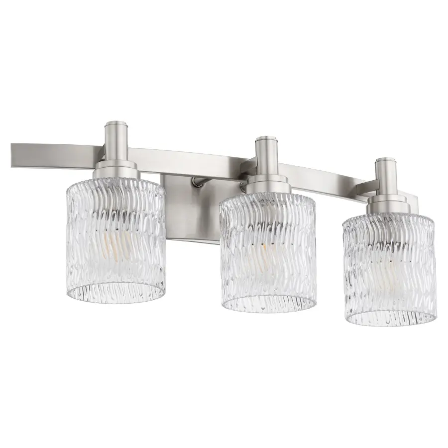 Stadium 3-Light Satin Nickel Vanity Light - Image 1