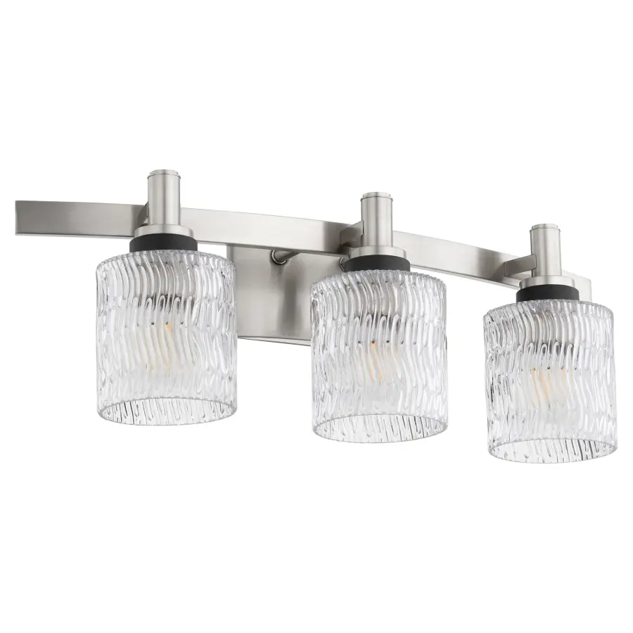 Stadium 3-Light Satin Nickel Vanity Light - Image 3