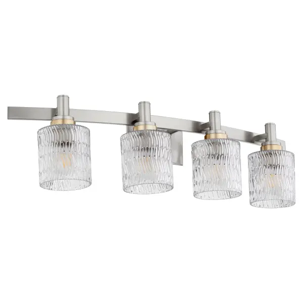 Stadium 4-Light Satin Nickel Vanity Light - Image 2