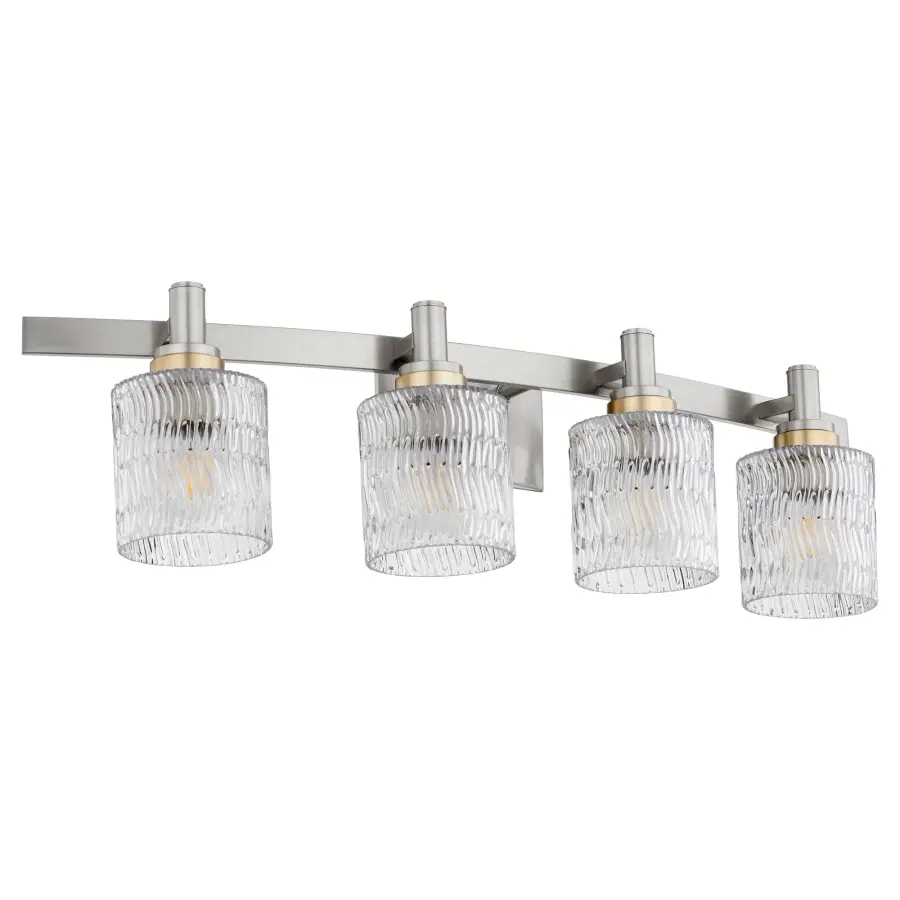 Stadium 4-Light Satin Nickel Vanity Light - Image 2