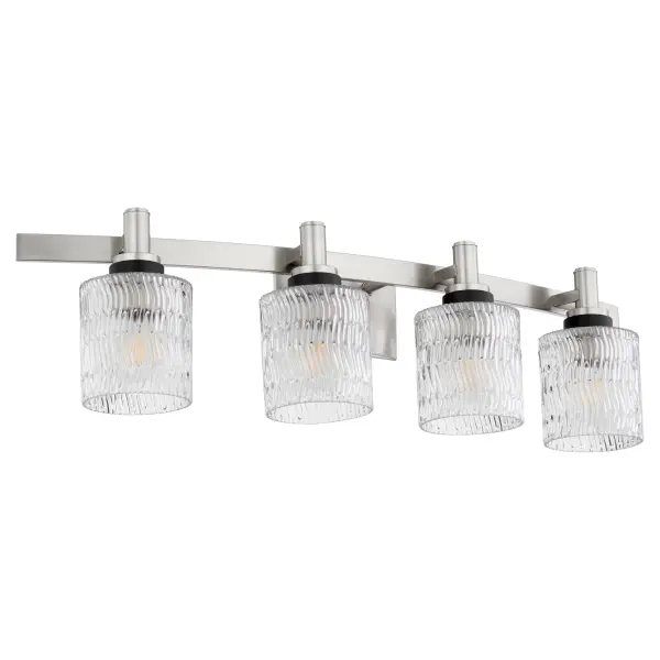 Stadium 4-Light Satin Nickel Vanity Light - Image 3