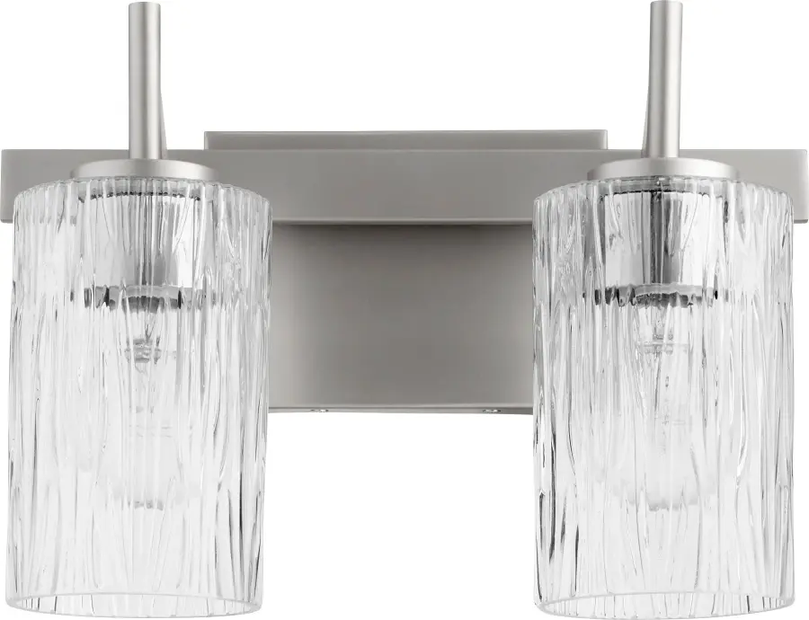 2-Light Satin Nickel Vanity Light - Image 1