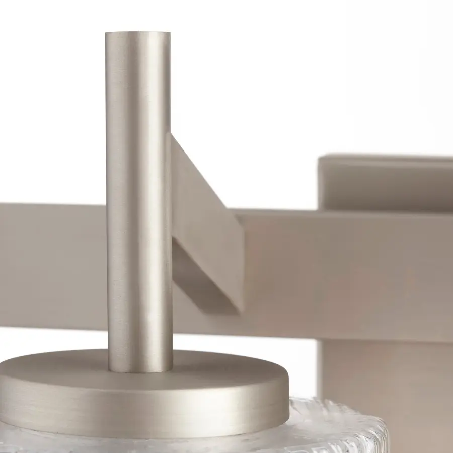 2-Light Satin Nickel Vanity Light - Image 2