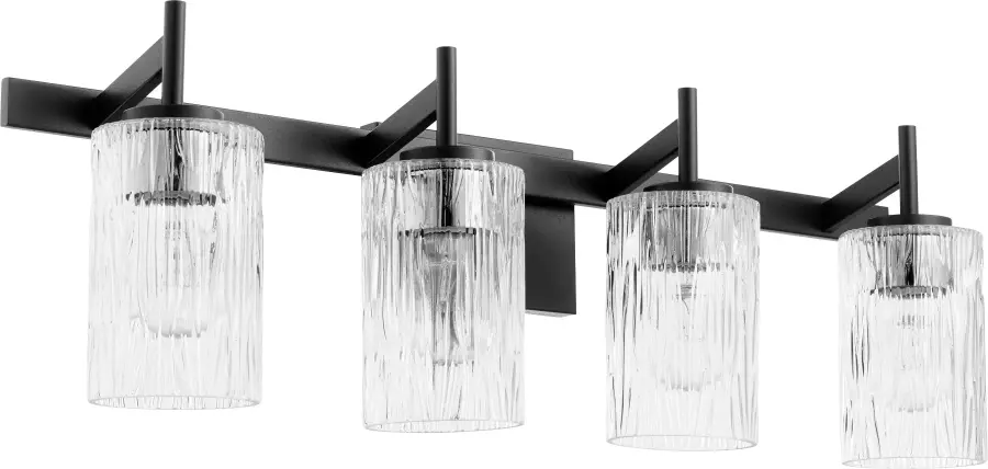 Modern Black 4-Light Vanity Fixture