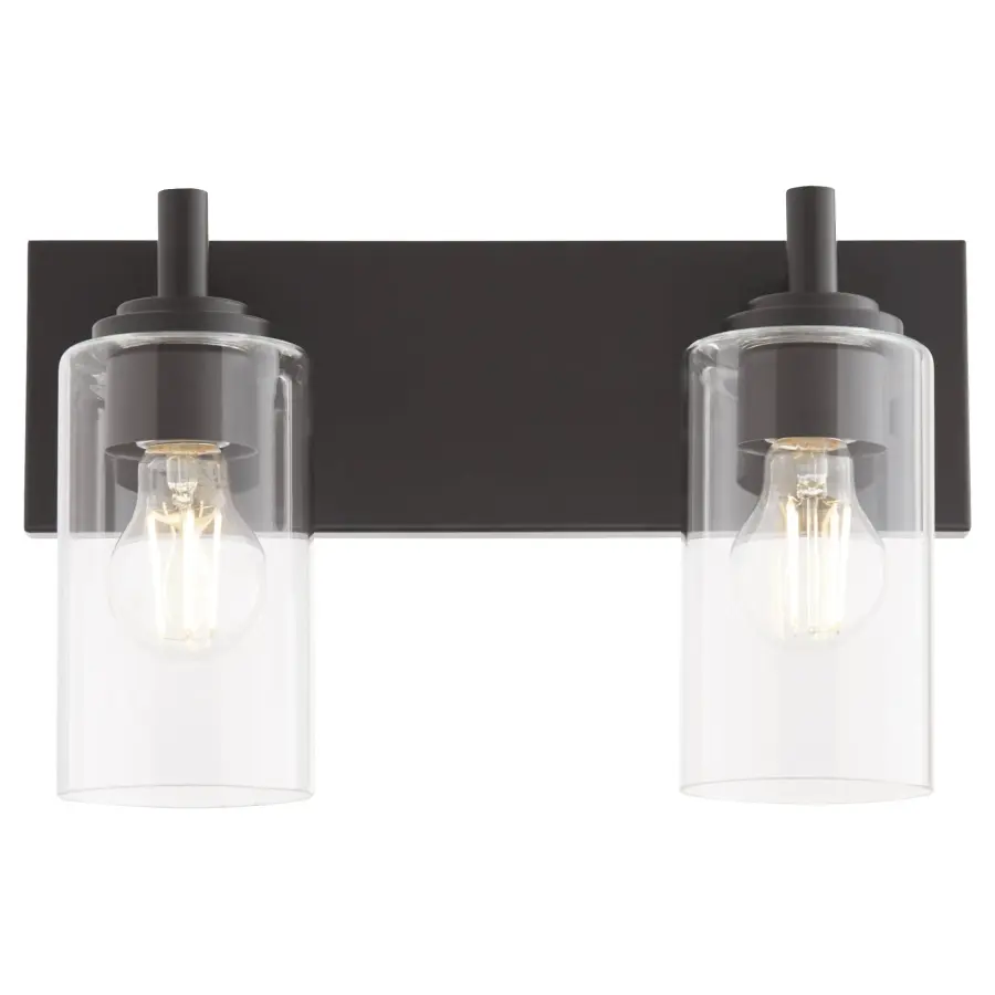 Fallstaff 2-Light Vanity Light in Matte Black - Image 2