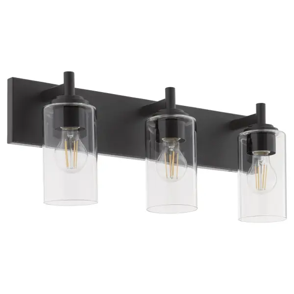 The Fallstaff 3-Light Vanity combines modern design with practical versatility. Featuring clear glass shades and interchangeable socket decos in three finishes, it offers customizable style for contemporary bathrooms.